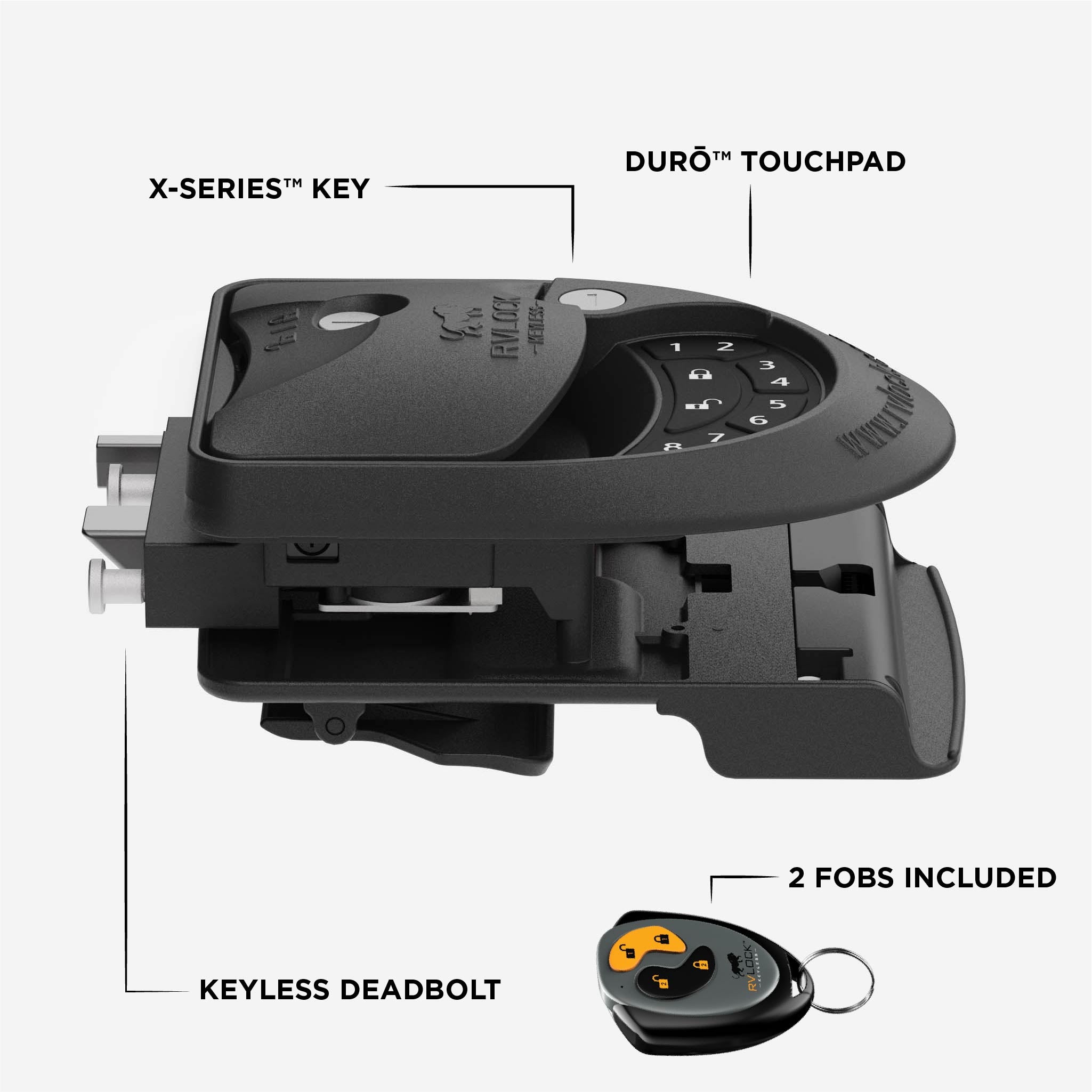 RVLock Charter Keyless Handle for Class C/A Motorhomes